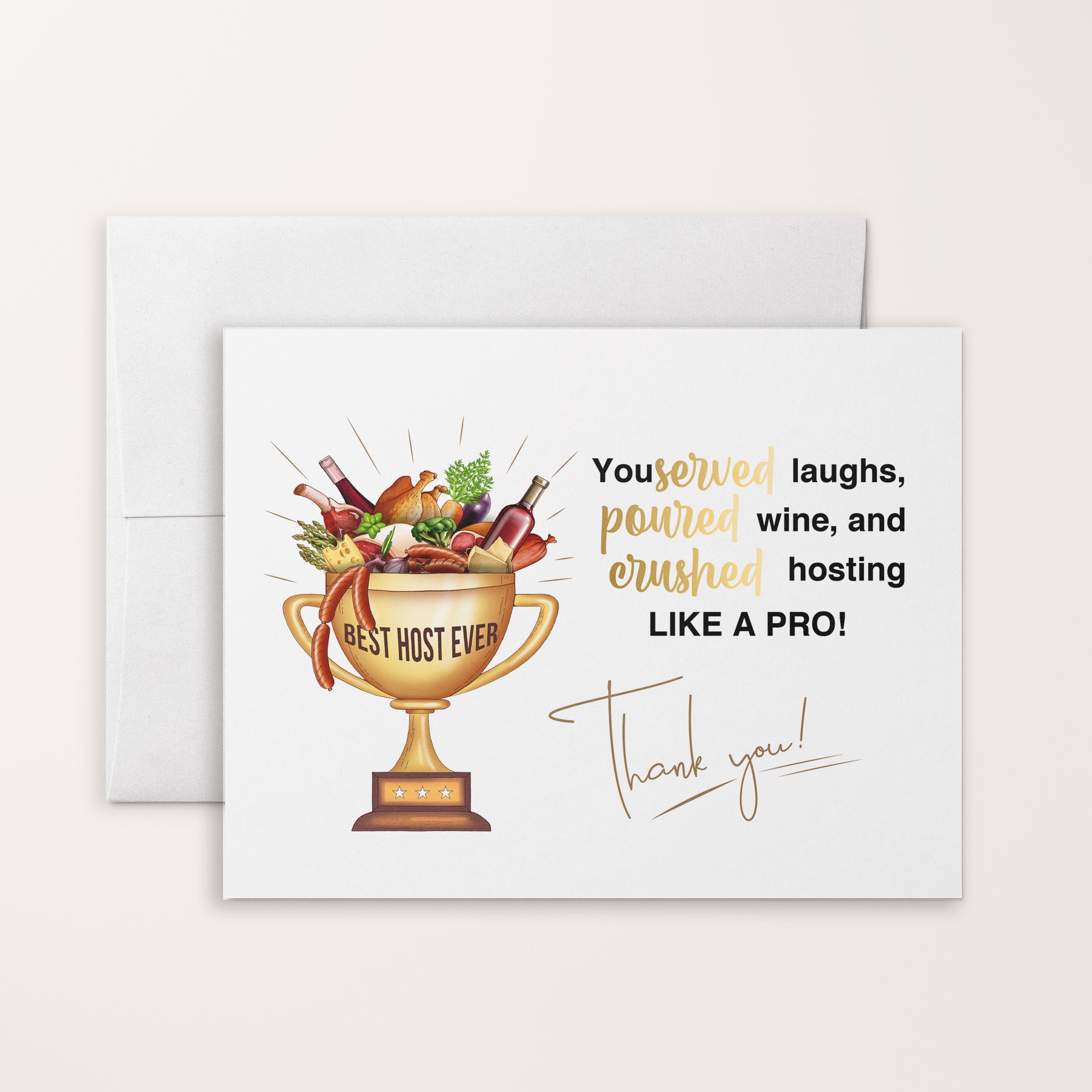 Best Host Ever | Thank You Greeting Card for Hosts