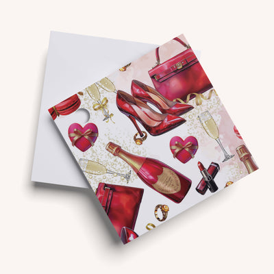 Champagne & Heels Name Tag