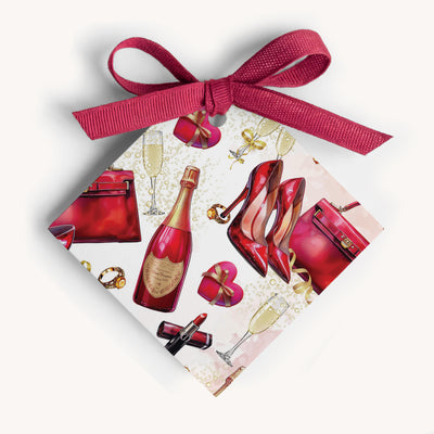 Champagne & Heels Name Tag