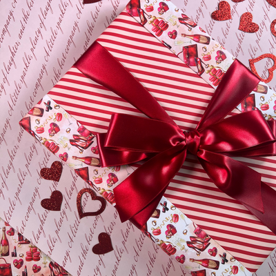 Champagne & Heels Double-Sided Wrapping Paper