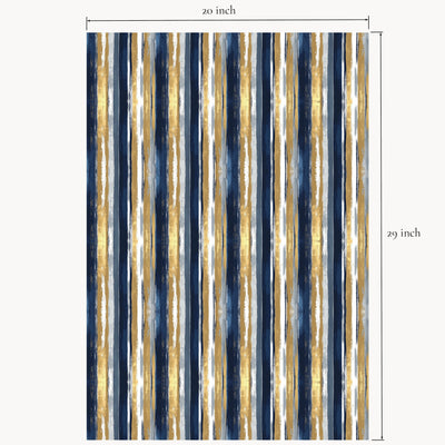 Navy Gold Wrapping Paper Sheet Measurements